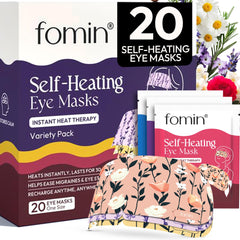 Fomin Masque Yeux Chauffant: pack de 20 pour détente rapide à domicile