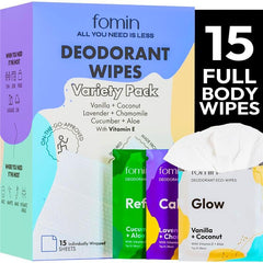 Lingettes déodorantes FOMIN en emballage visible et pratique