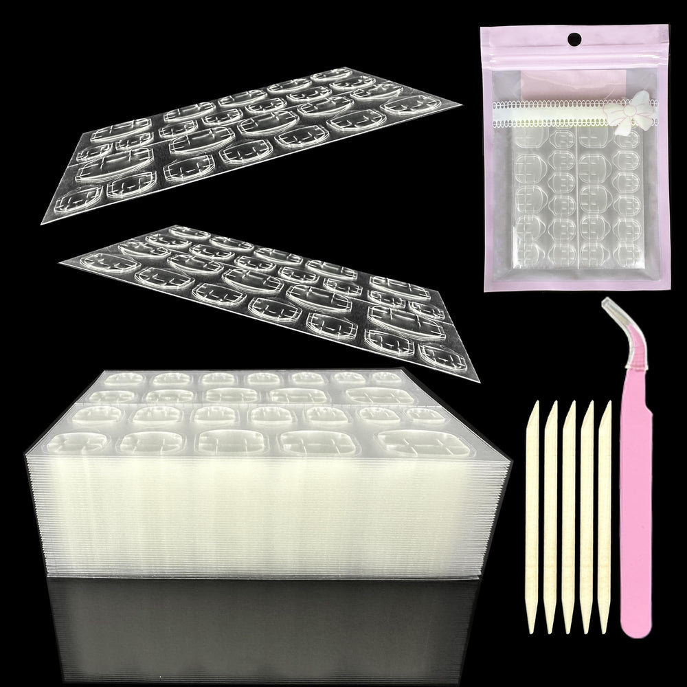 Fomkrio tabs adhésifs ongles extra larges pour une couverture complète.