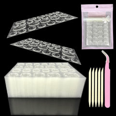 Fomkrio tabs adhésifs ongles extra larges pour une couverture complète.