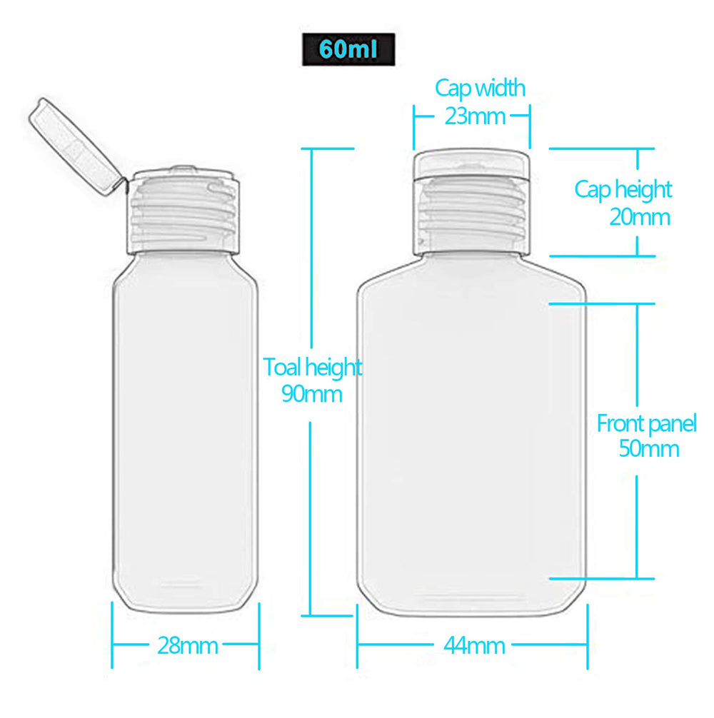 FOOCHY bouteille rechargeable 2oz pratique pour déplacements et routines beauté