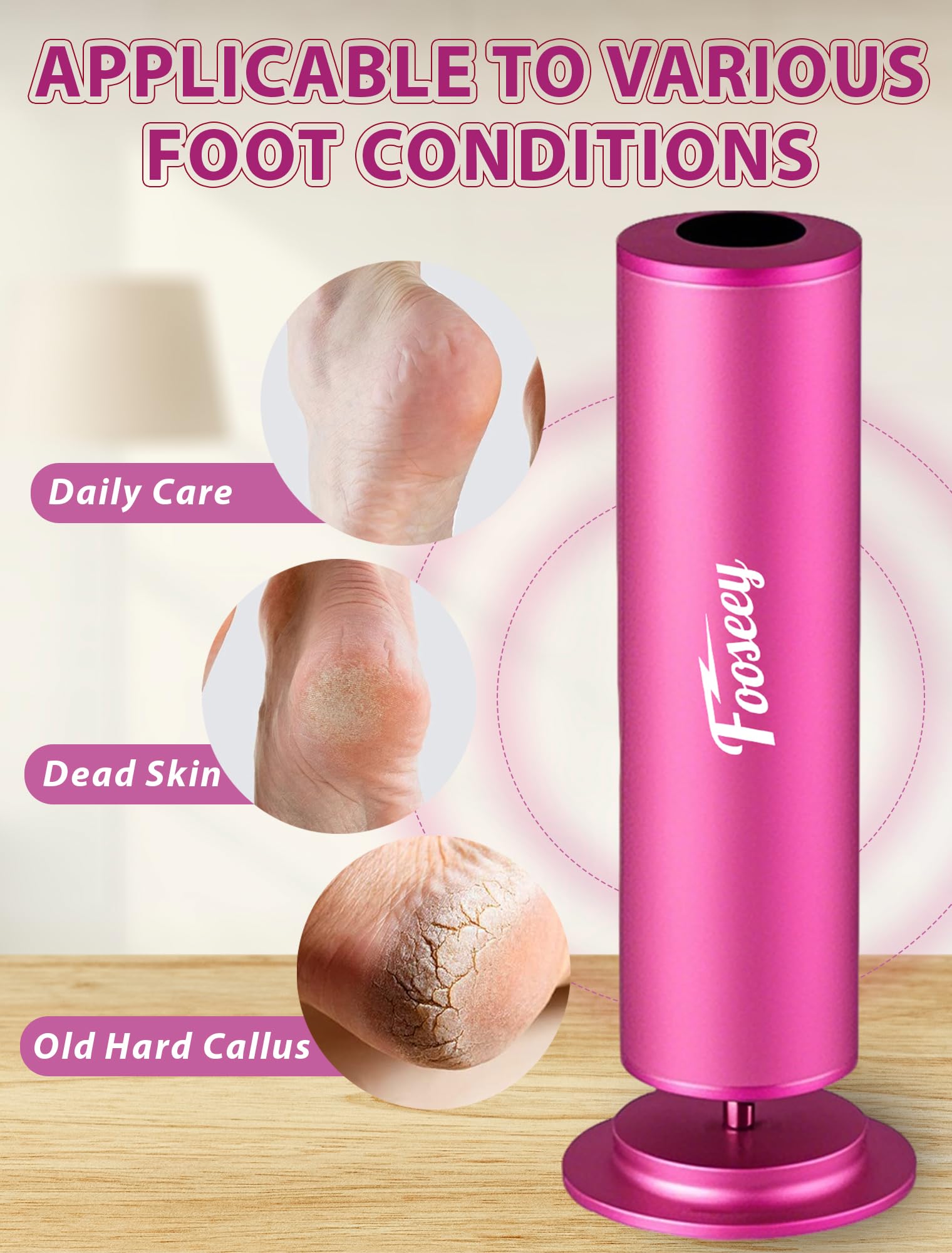 Fooseey Ponceuse Pied – réglage vitesse pour s’adapter a votre peau.