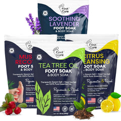 FOOT CURE : bouteille d'huile d'arbre à thé pour rafraîchir les pieds.