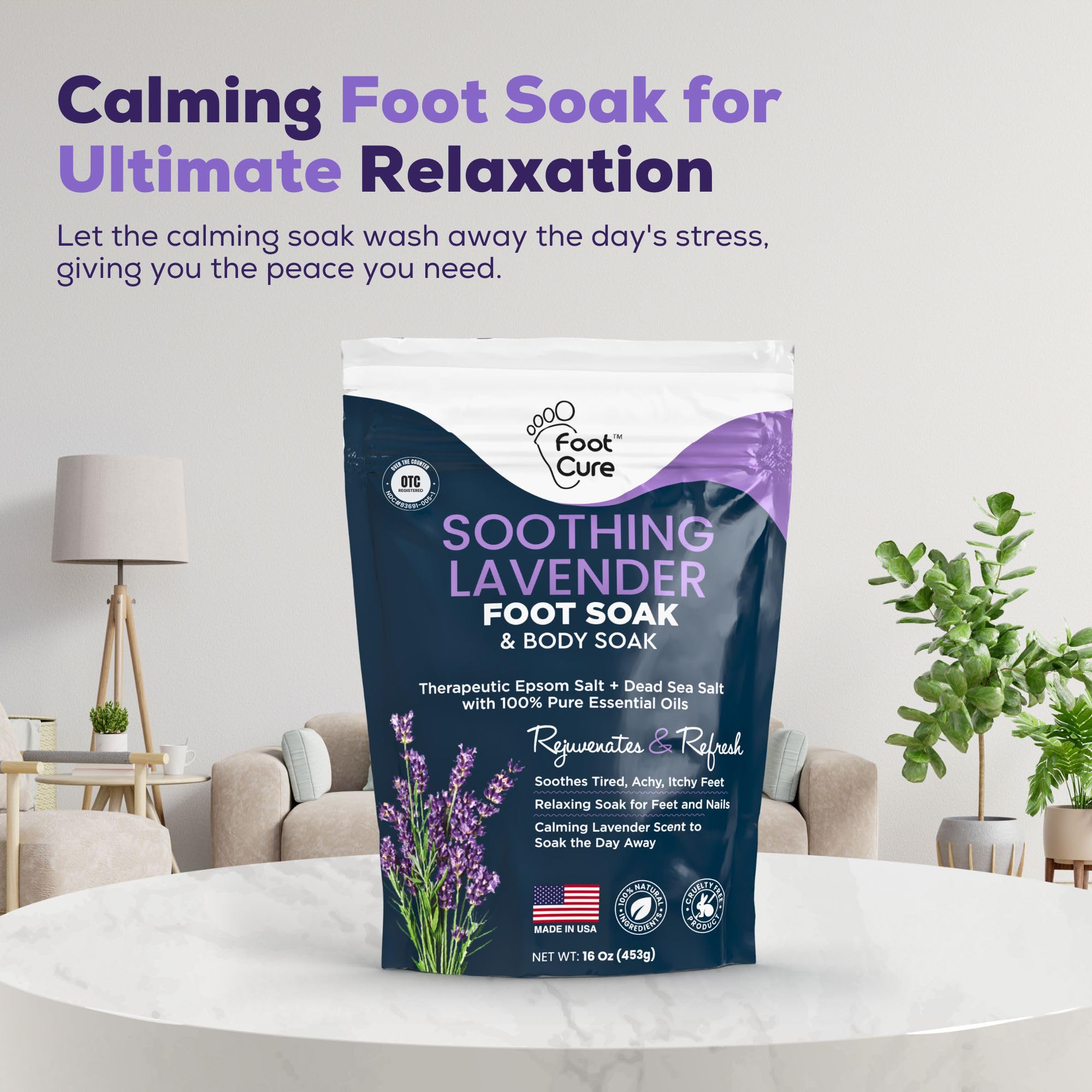 Foot Cure kit-pedi-lavande-pack-deux: double soin pratique à la maison
