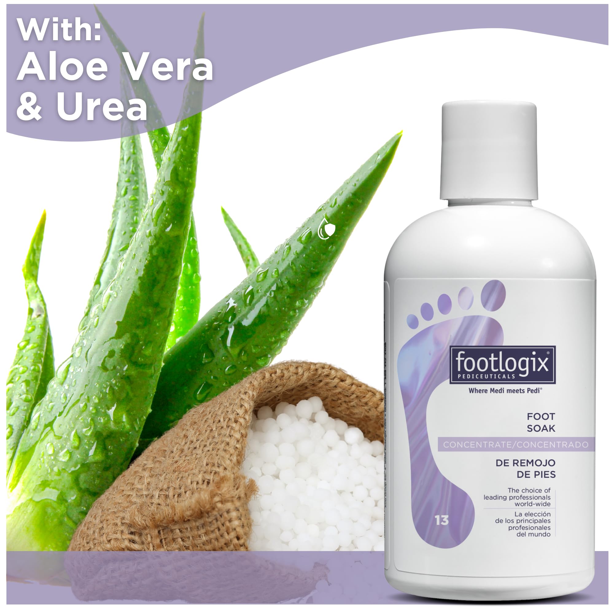 Footlogix Foot Soak Concentrate – ambiance spa à domicile et soin des callosités.