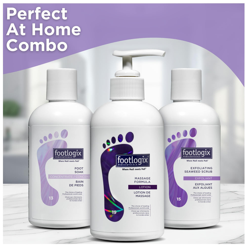 Footlogix Foot Soak Concentrate – texture légère et absorption rapide après le bain.