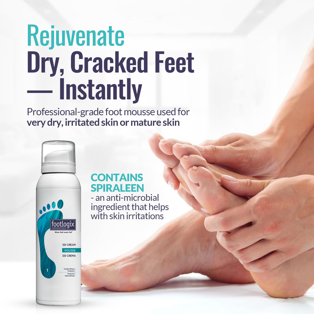 FOOTLOGIX DD Cream Mousse sans parfum convient pieds sensibles.