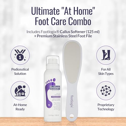 Footlogix Lime double-face pieds – outil polyvalent pour lisser les talons.