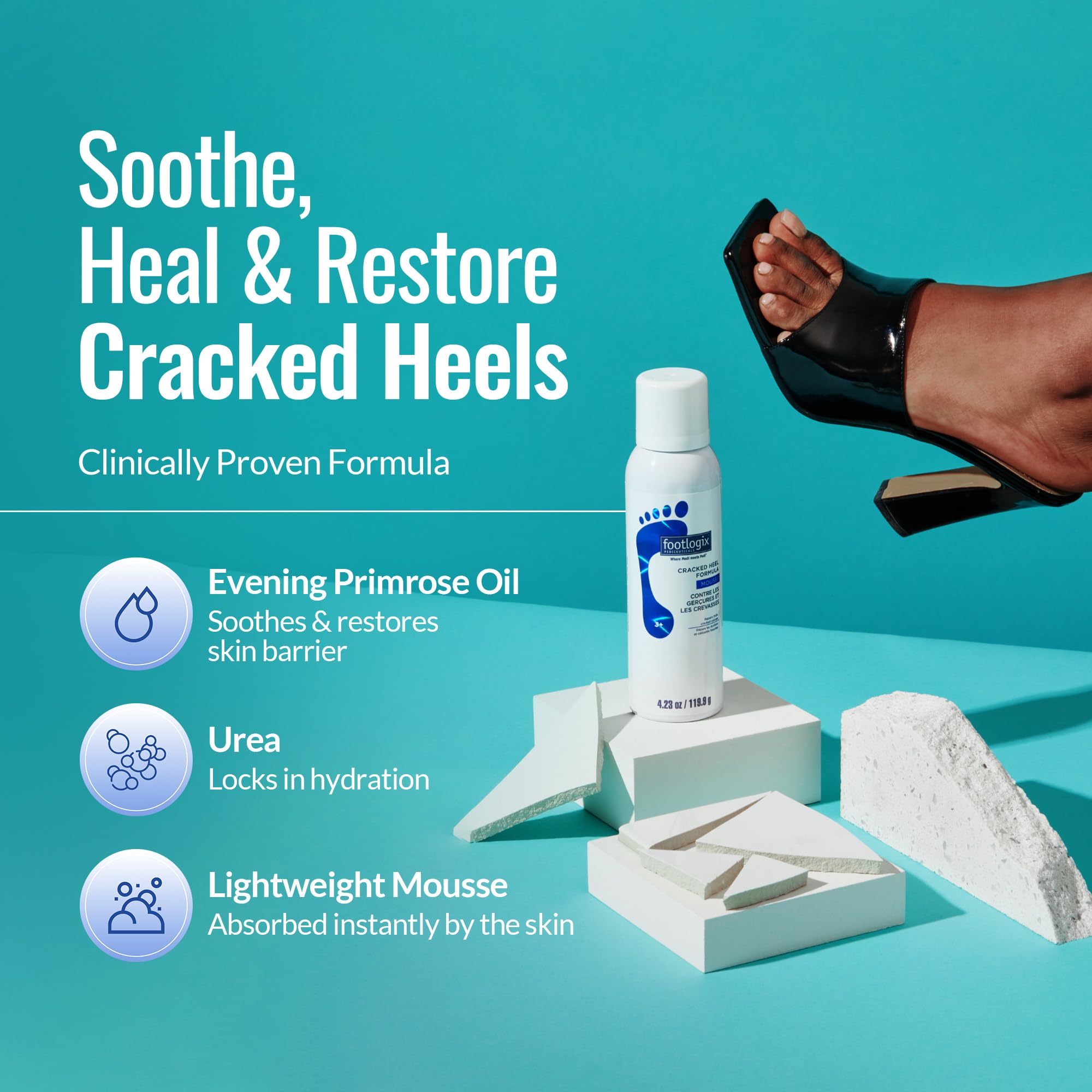 Footlogix soin pieds très secs peut aider à calmer la sécheresse.