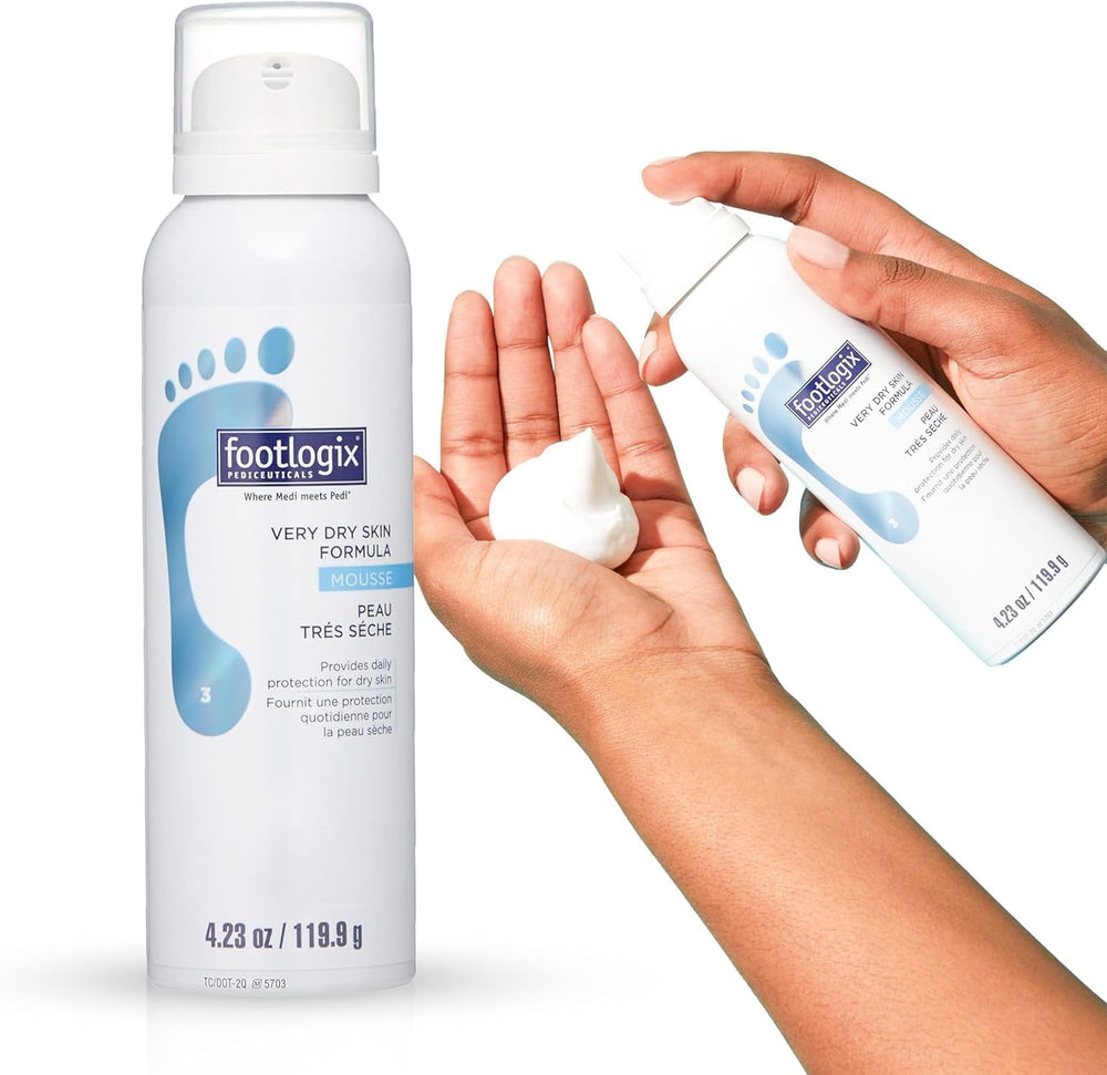 Footlogix Très Sèche – Bouteille, hydratation ciblée pour pieds très secs.