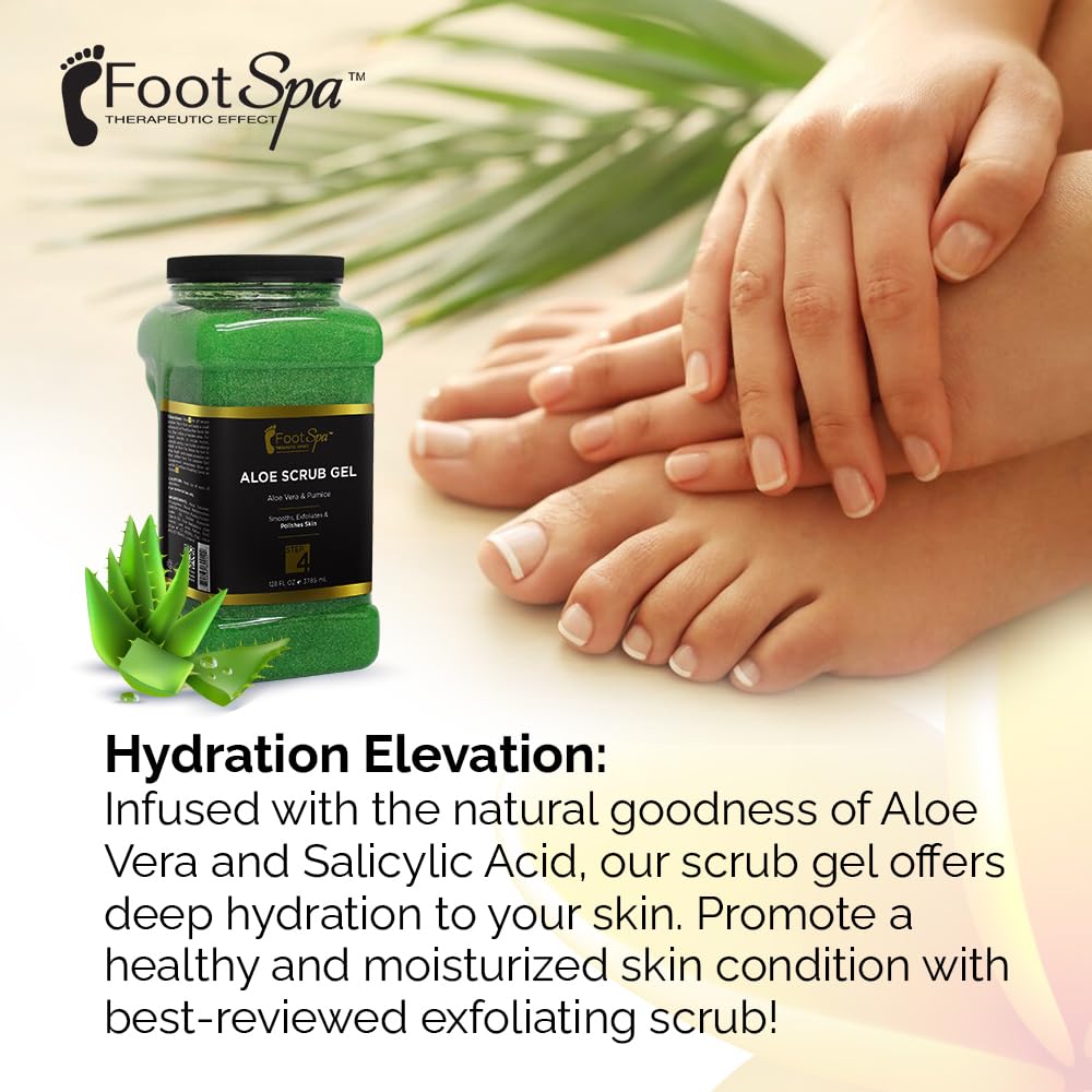 FootSpa Aloe Vera Acide Salicylique – ingrédients hydratants pour la peau.