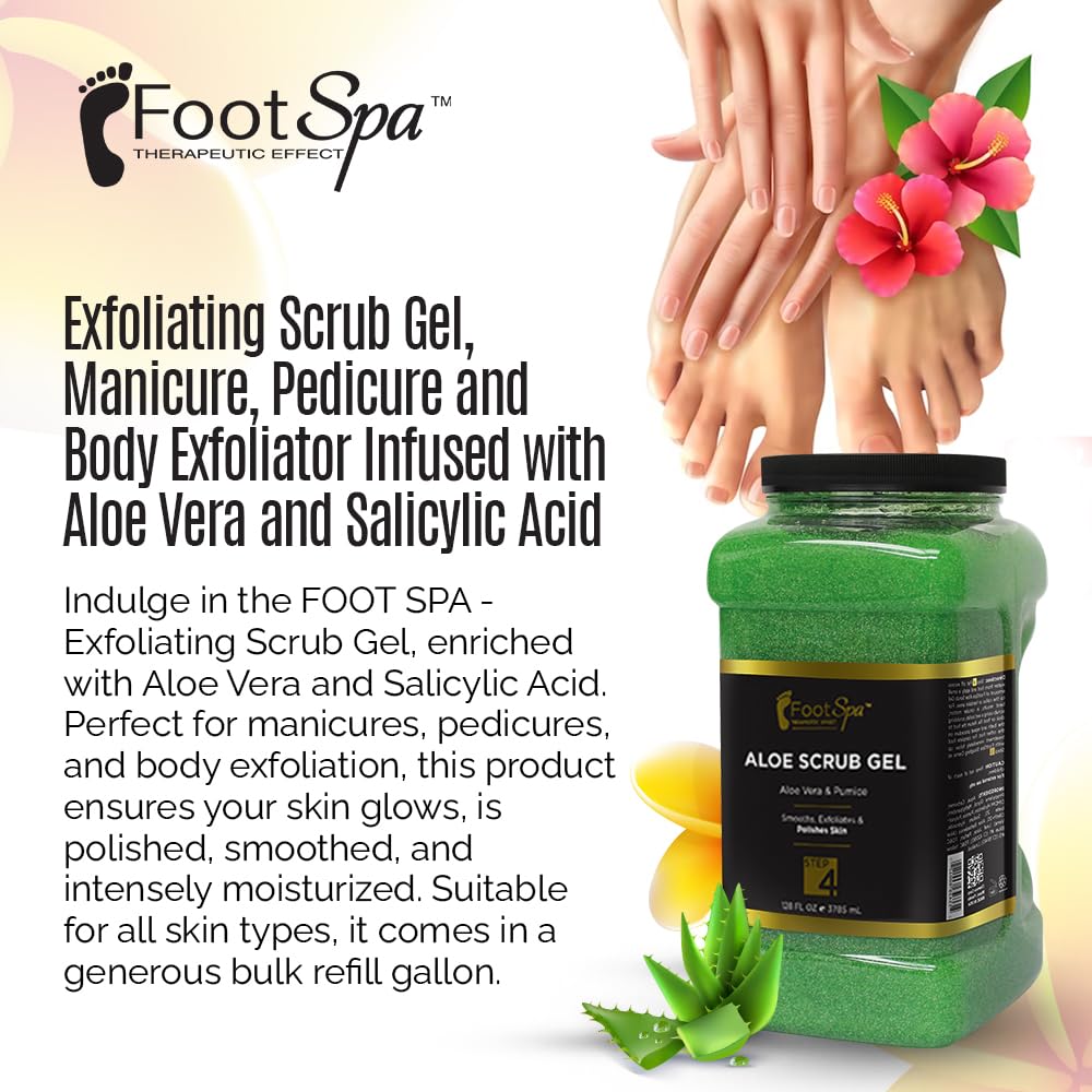 FootSpa gel exfoliant – texture visible favorisant un peeling doux.