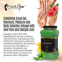 FootSpa gel exfoliant – texture visible favorisant un peeling doux.