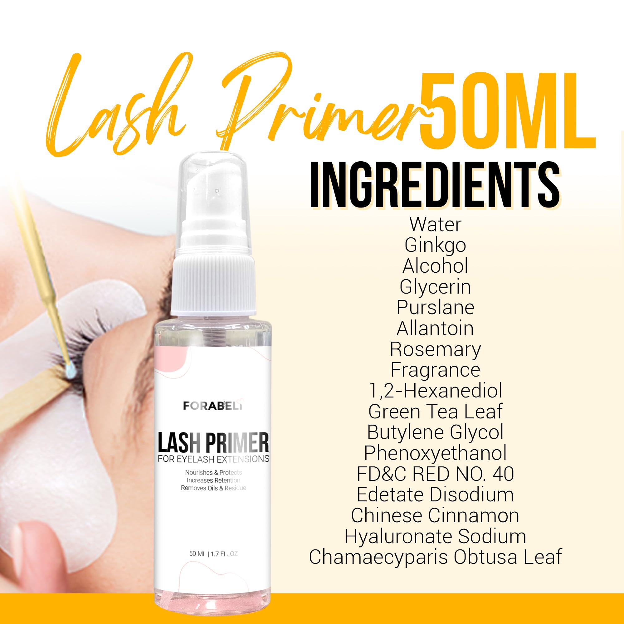 Forabeli ensemble cils professionnel 50ml – outil essentiel pour les techniciennes