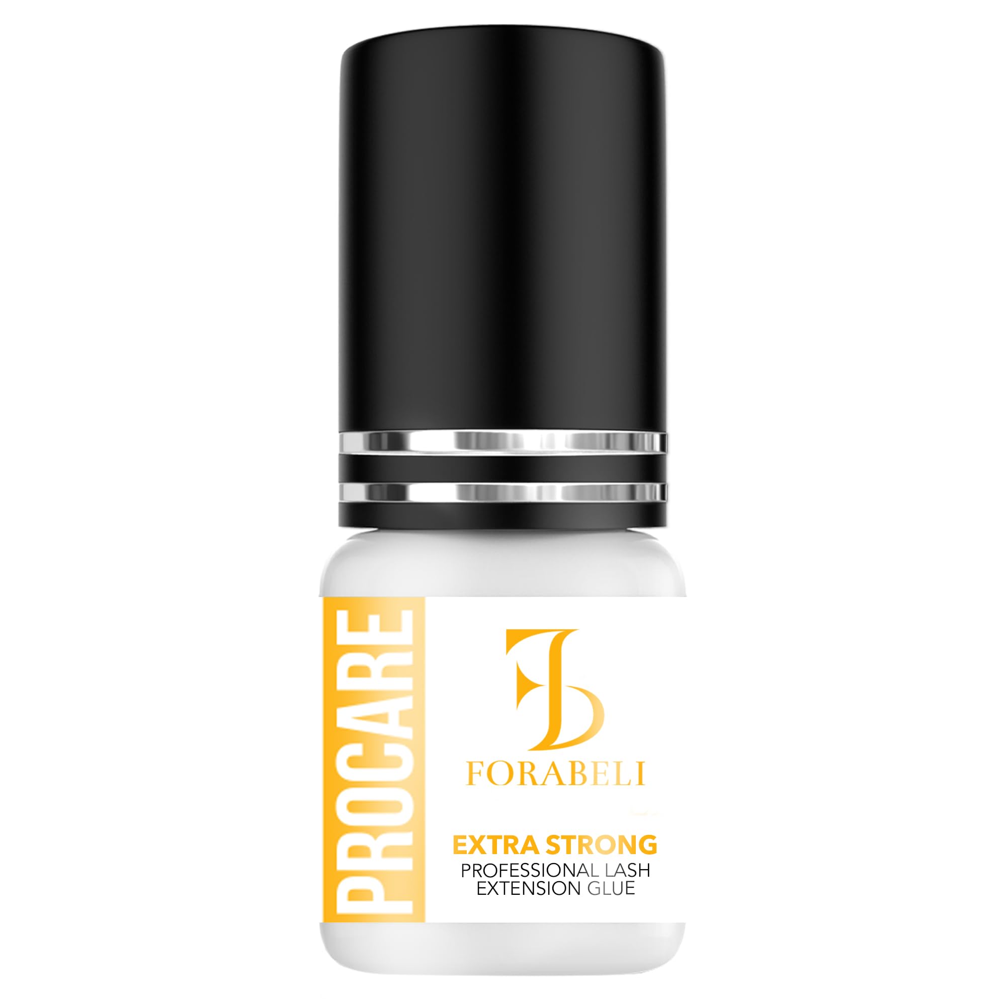 Forabeli Pro Care Adhésif Cils – bouteille noire prête pour une pose précise.