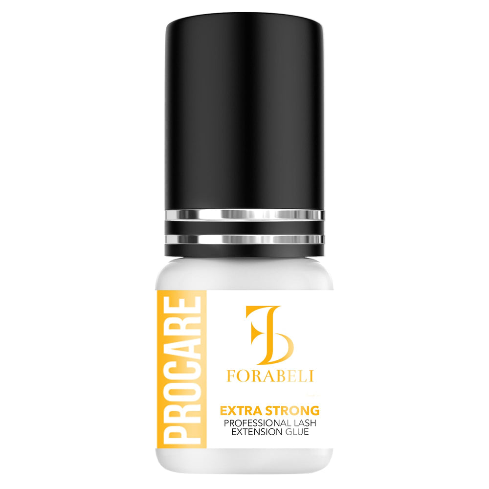 Forabeli Pro Care Adhésif Cils – bouteille noire prête pour une pose précise.