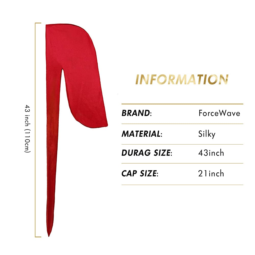 ForceWave durag satin-brillance: fini soyeux qui préserve les coiffures.