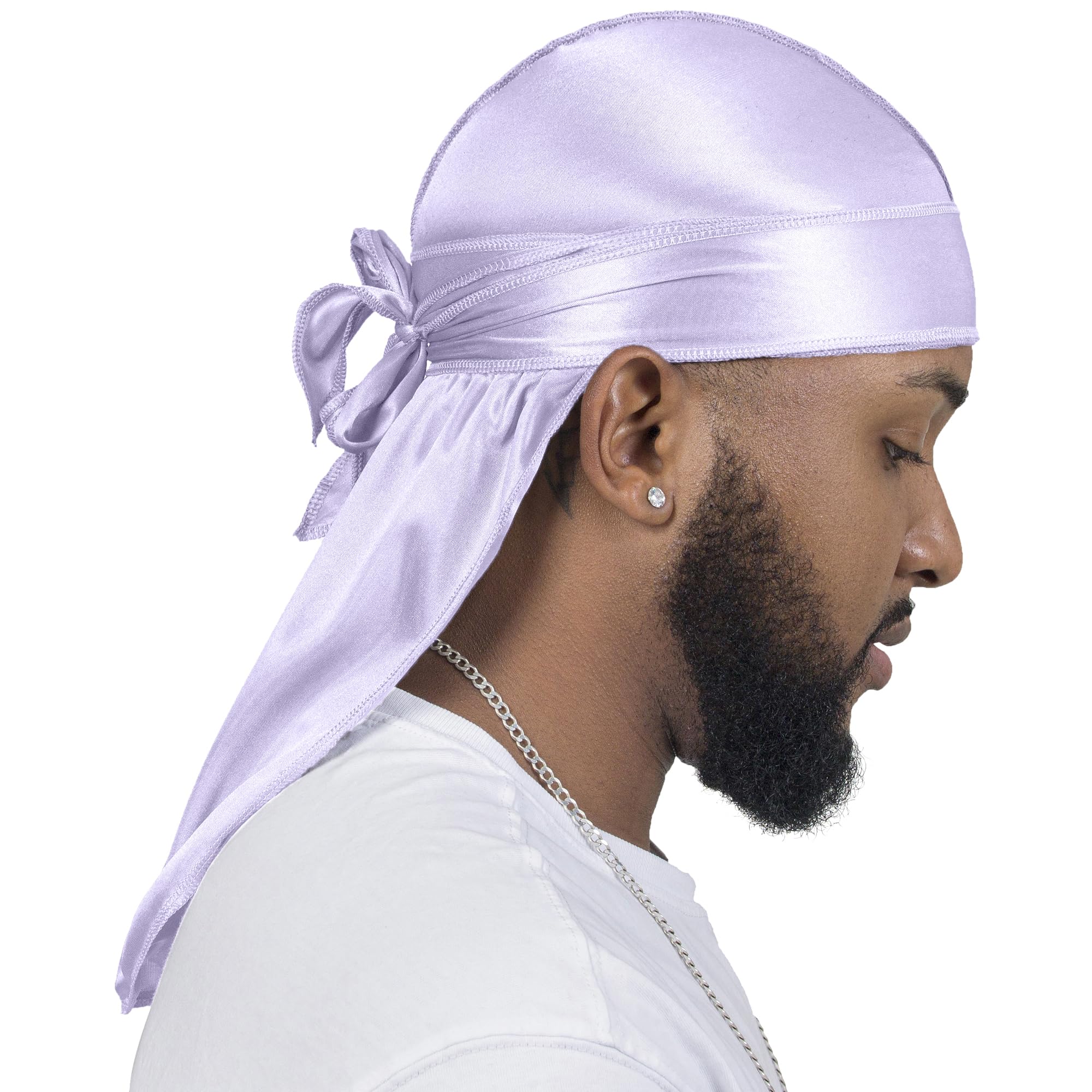 Durag ForceWave satiné avec bouts longs pour maintien durable.