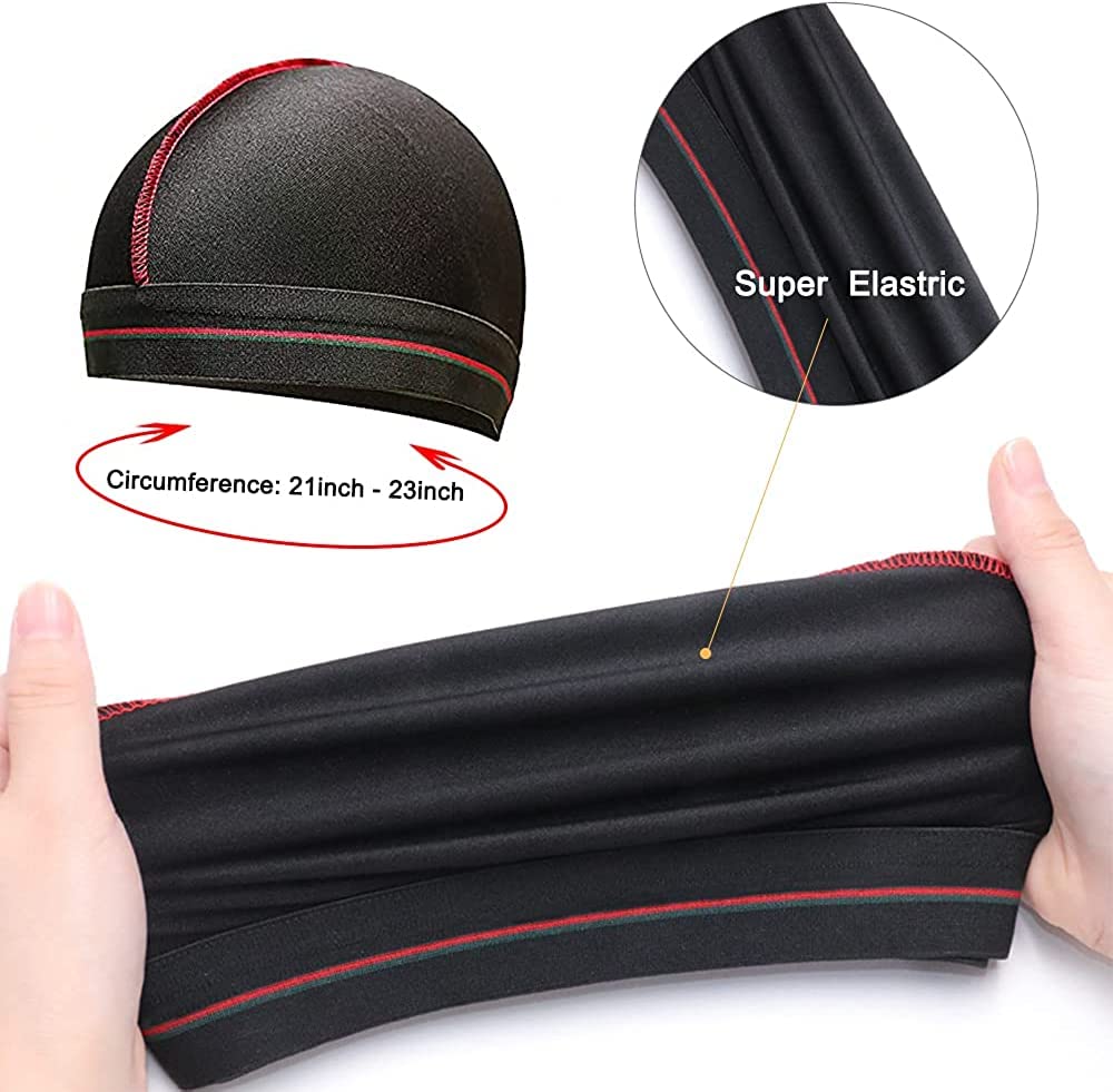 ForceWave durag satin noir lanière longue pour un ajustement sûr la nuit.