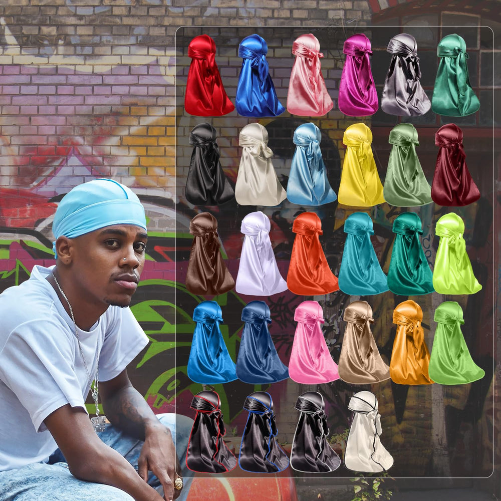 ForceWave durag satin noir utilisation quotidienne pour hydrater et préserver les styles.