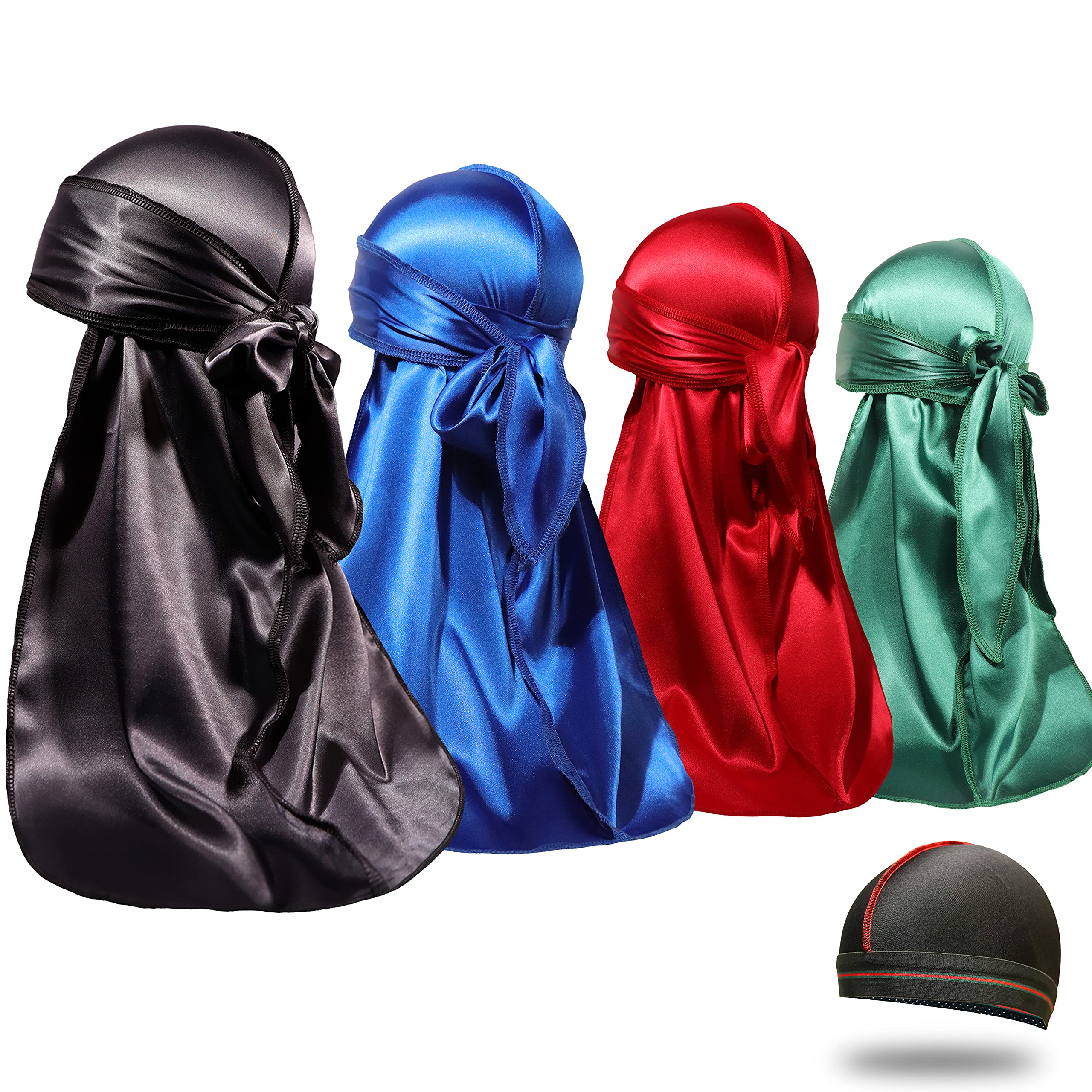 ForceWave durag satin premium: texture lisse pour cheveux protégés et brillants.