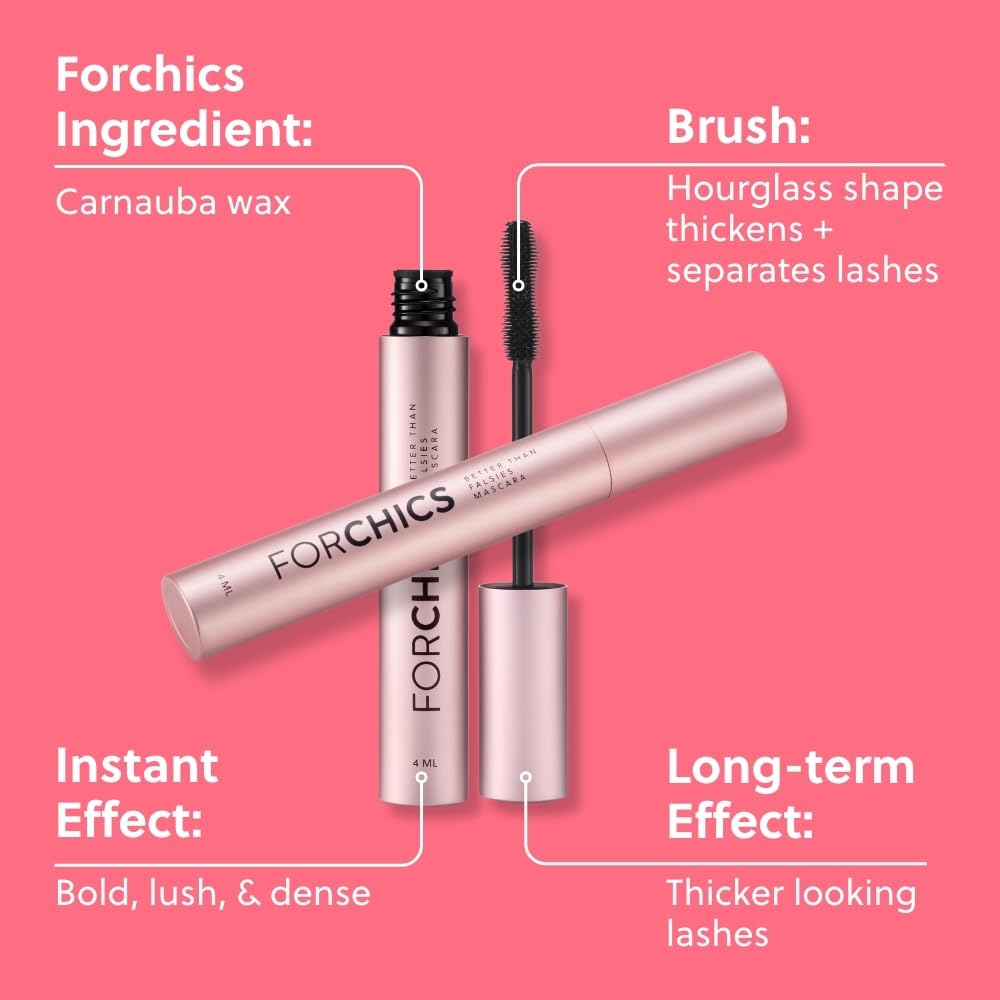 ForChics Nourishing Mascara – emballage noir élégant et facile à manœuvrer