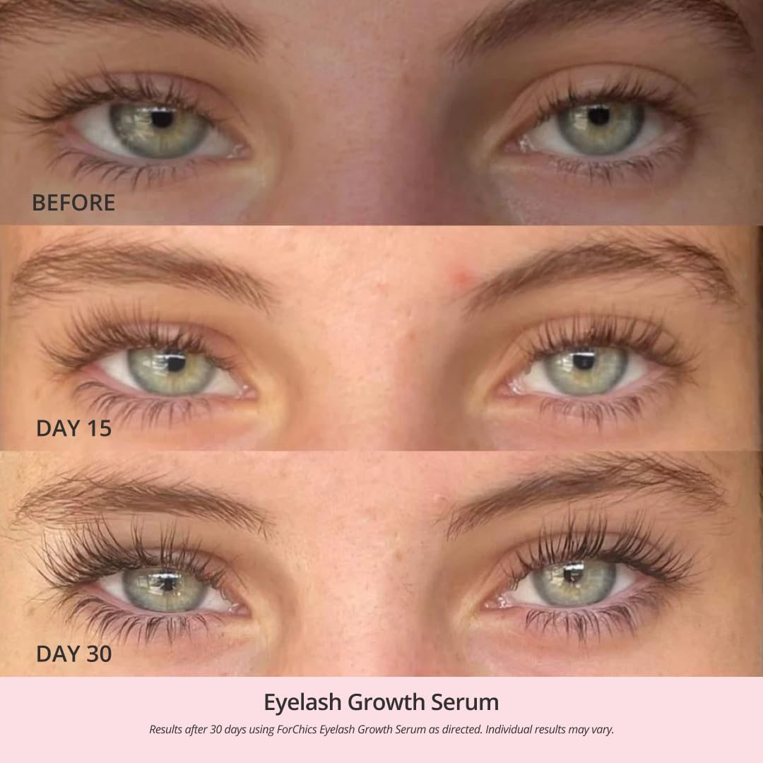 ForChics Sérum Cils — applicateur fin guidant la ligne des cils avec précision.