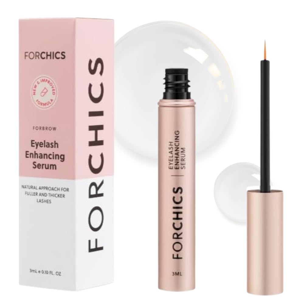 ForChics Sérum Cils — bouteille élégante facilitant une application nocturne pour cils plus longs.