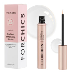 ForChics Sérum Cils — bouteille élégante facilitant une application nocturne pour cils plus longs.
