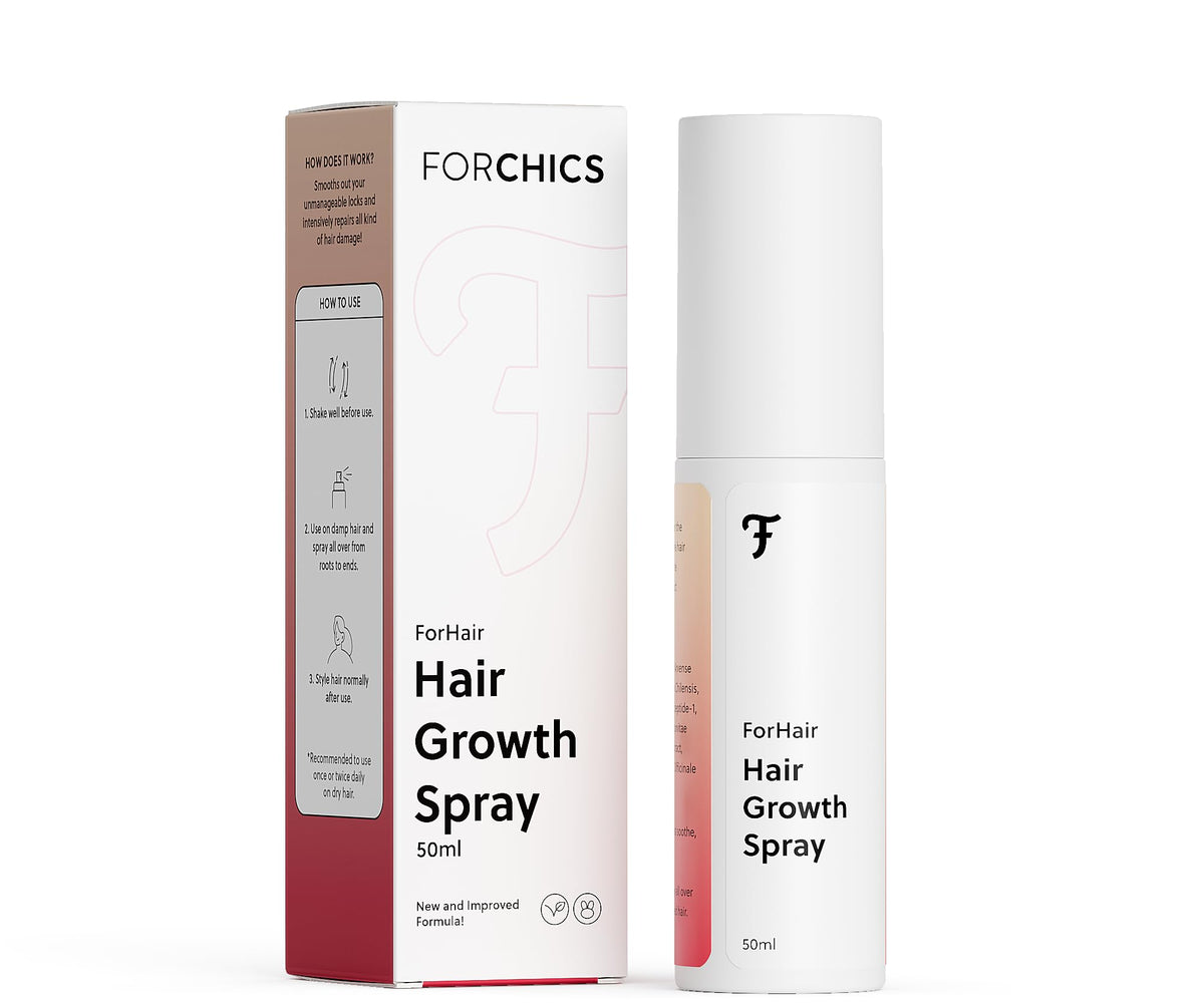 ForChics Sérum croissance cheveux femme — bouteille 50ml stimule les follicules et densifie la chevelure