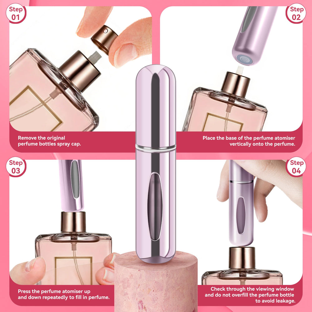 Forebile atomiseur parfum portable 5ml noir: compact et fiable en déplacement.