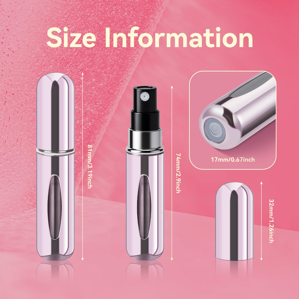 Forebile atomiseur parfum portable 5ml rose: léger et discret dans le sac.