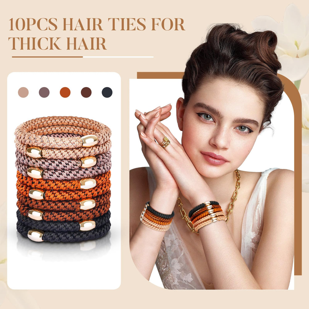 Forenee bandes-cheveux tressées avec dorures apportent un look élégant au quotidien.