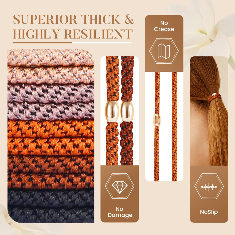 Forenee élastiques cheveux épais, tissage renforcé, tenue durable tout au long de la journée.