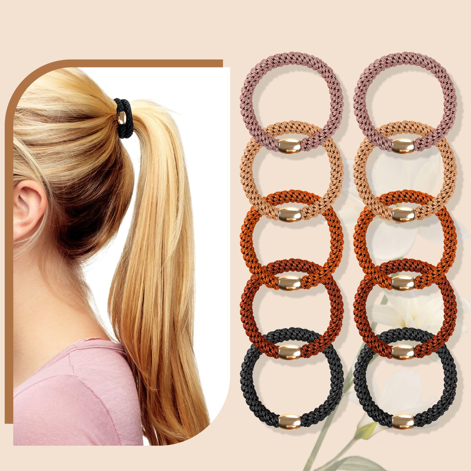 Forenee élastiques tressés, faciles à porter au poignet comme bracelet.