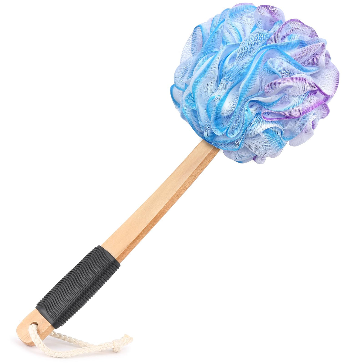 forenee gant-dos sur bâton avec poignée bois antidérapante, pour un dos propre et exfolié.