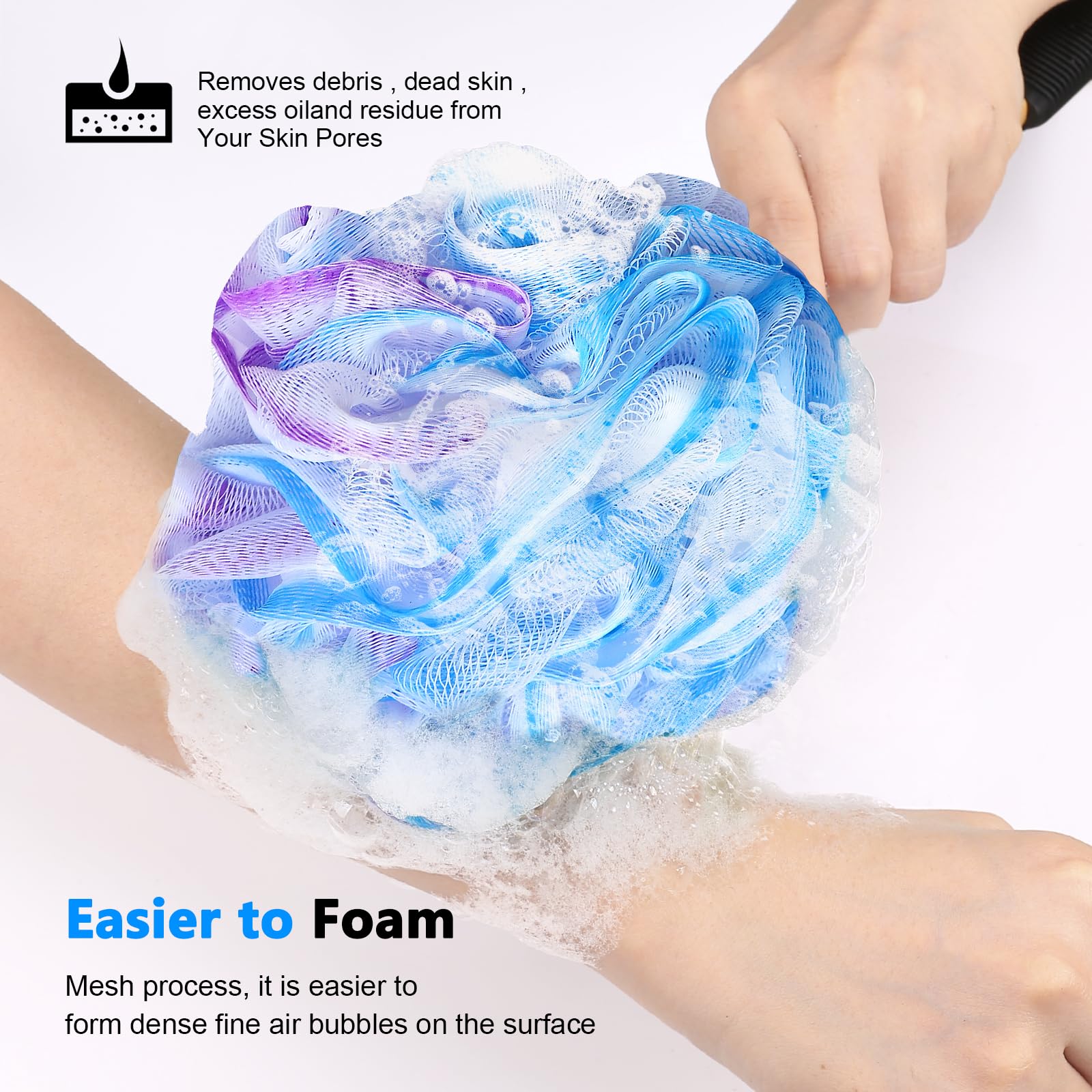 forenee maille souple permet de faire mousser rapidement le savon.