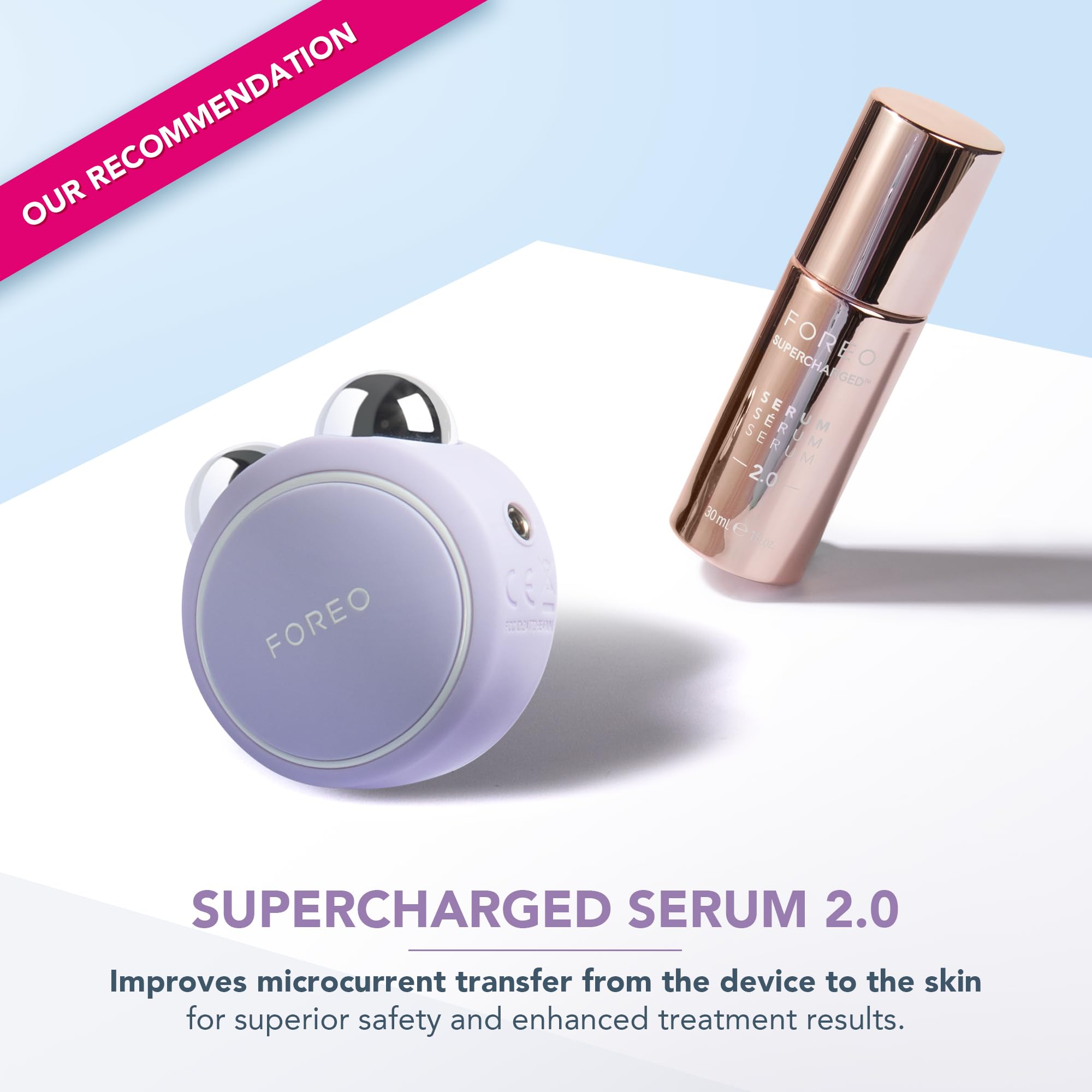 FOREO Bear mini – système anti-choc pour un soin sécurisé.
