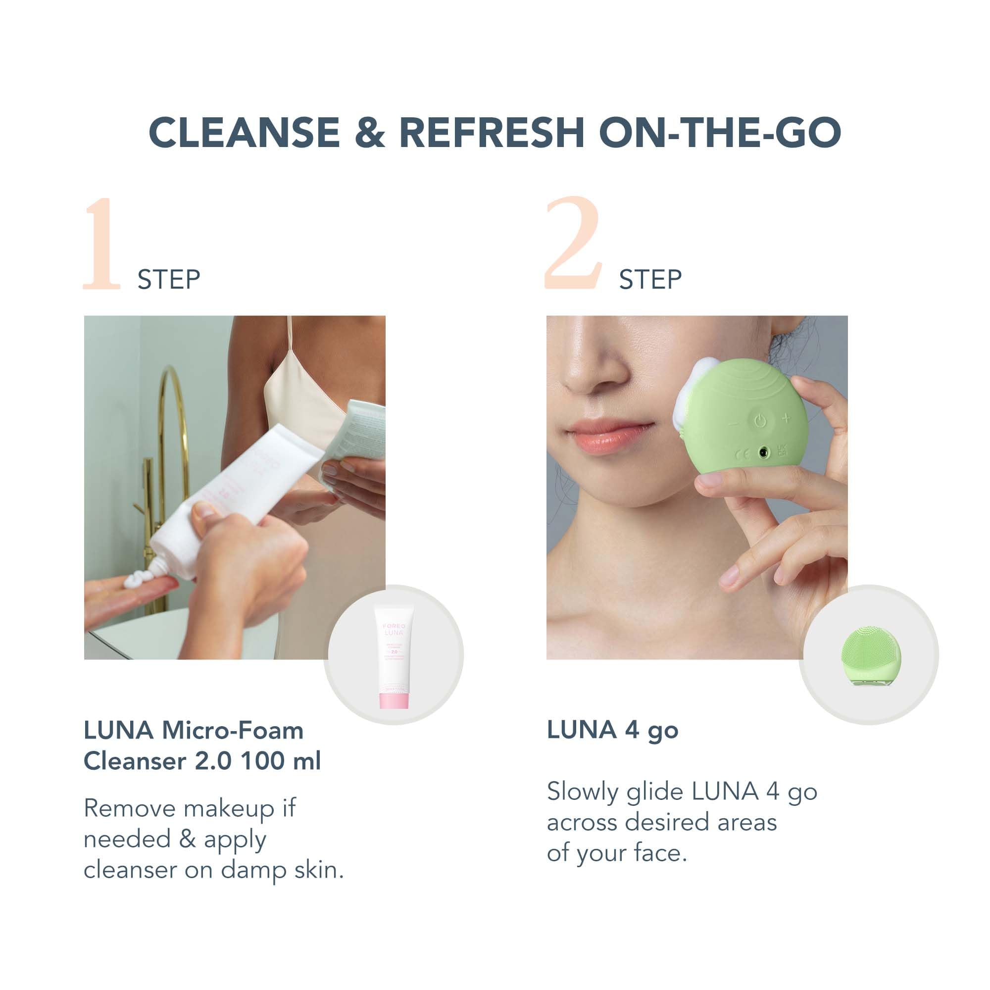 FOREO LUNA 4 go – pulsations T-Sonic 8 niveaux pour une peau plus fraîche