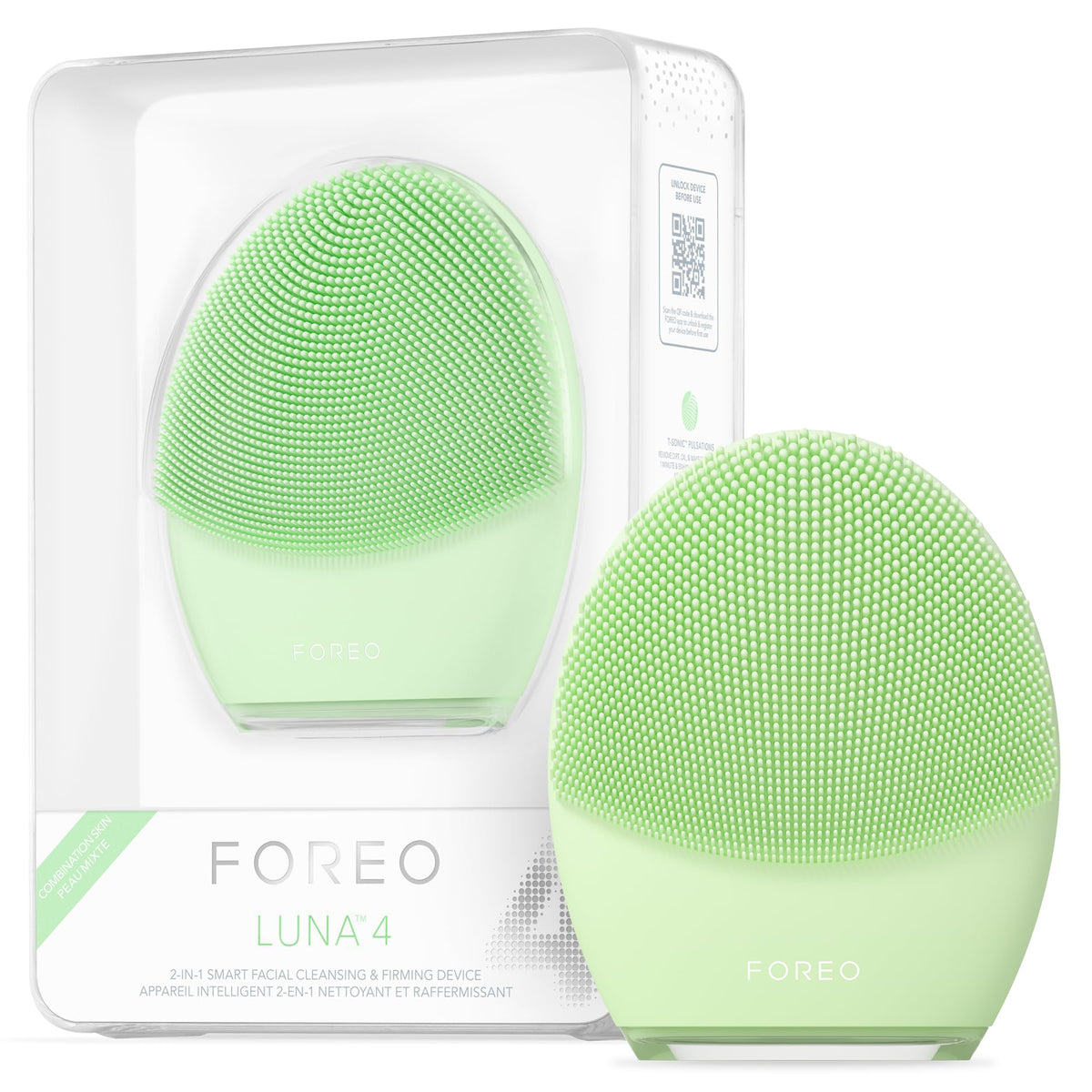 FOREO LUNA 4 nettoyage visage 2-en-1 pour peau prête à absorber les soins