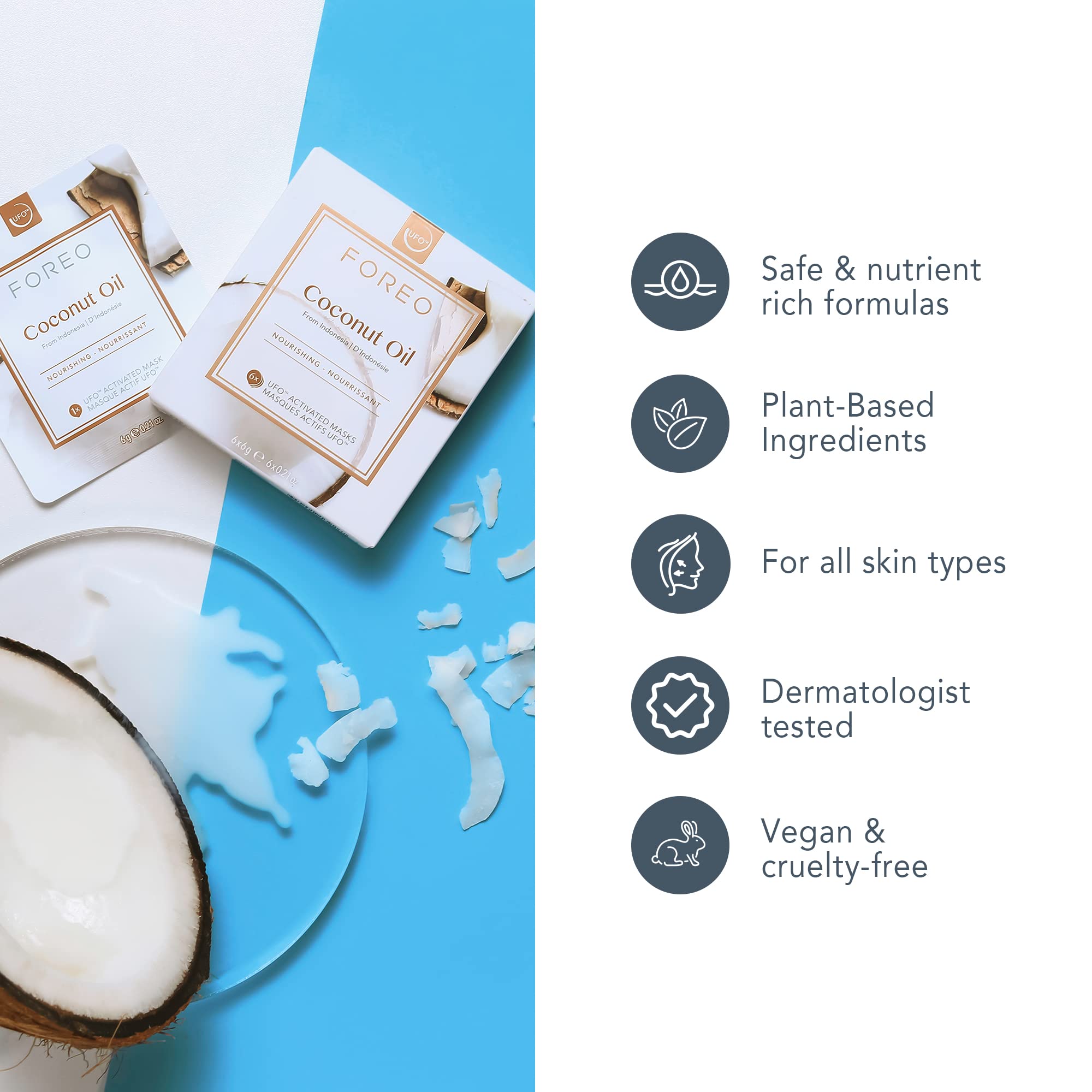 FOREO senteur tropicale vanille parfume délicatement la routine soin.