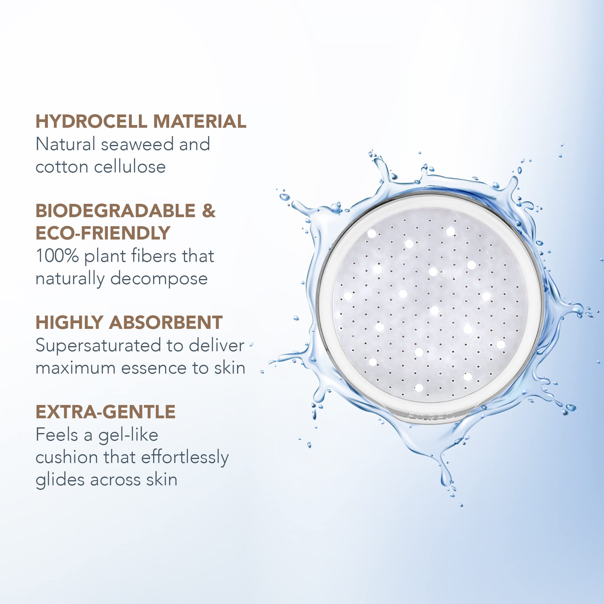 FOREO texture laitueuse du masque coco nourrit la peau sans effort.