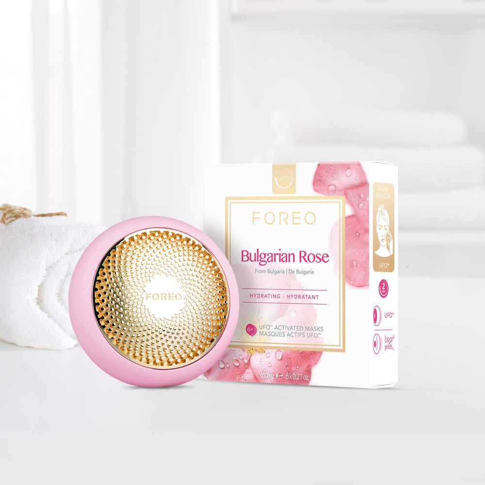 FOREO UFO Masque Rose bulgarien huile-jojoba: nourrit sans sensation grasse.
