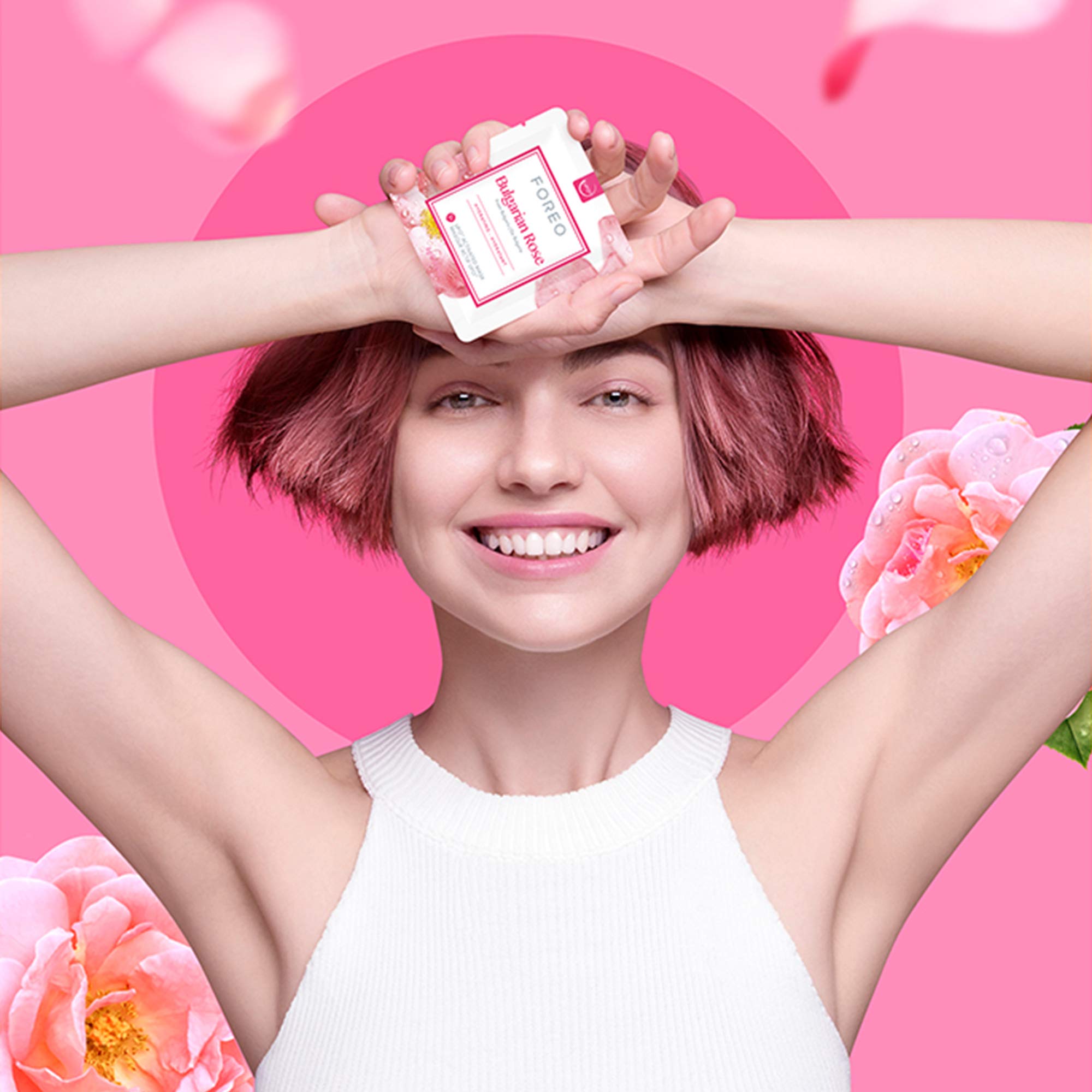 FOREO UFO Masque Rose bulgarien pack de 6: solution pratique pour soins répétés.