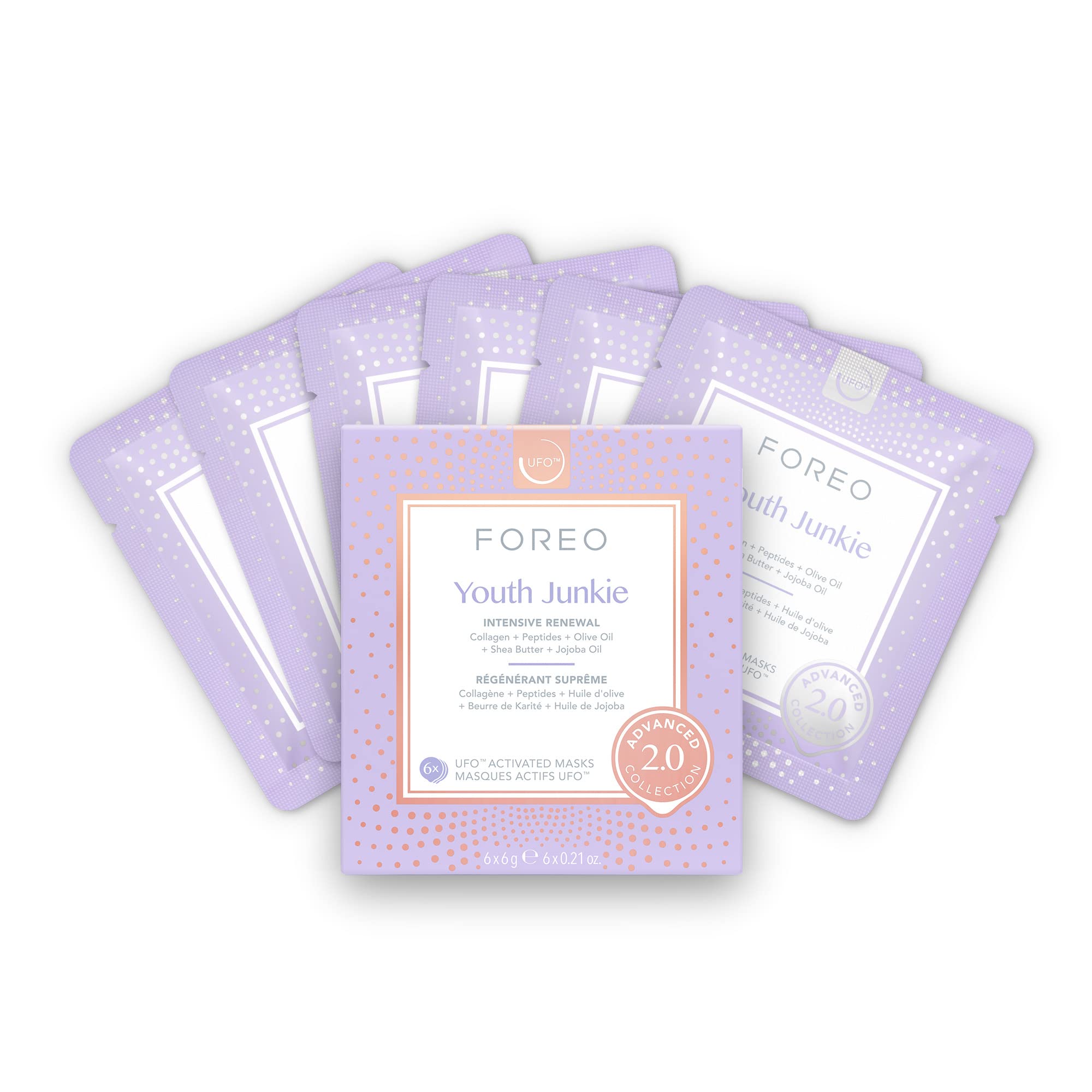 FOREO Youth Junkie 2.0 masque hydratant UFO: hydratation durable pour la peau.
