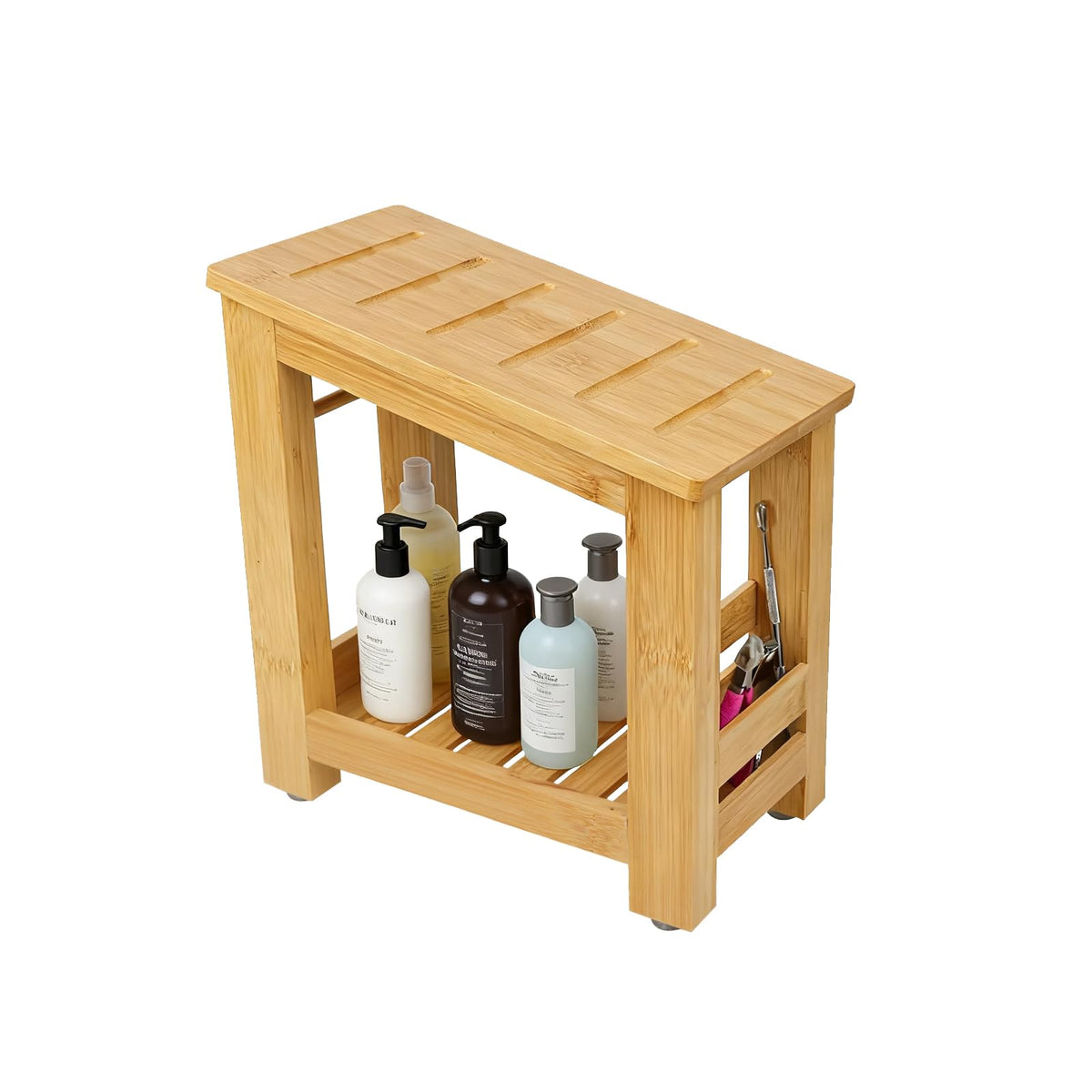 Forest Manor tabouret douche bambou assemblage rapide pour rasage