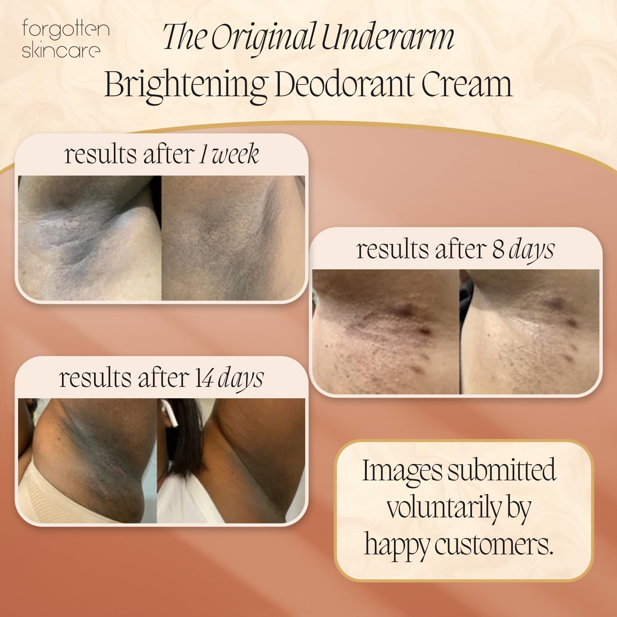 Application rituelle de la crème éclaircissante Forgotten Skincare.