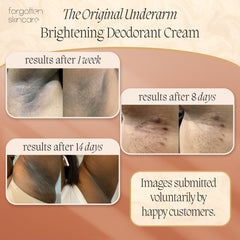 Application rituelle de la crème éclaircissante Forgotten Skincare.