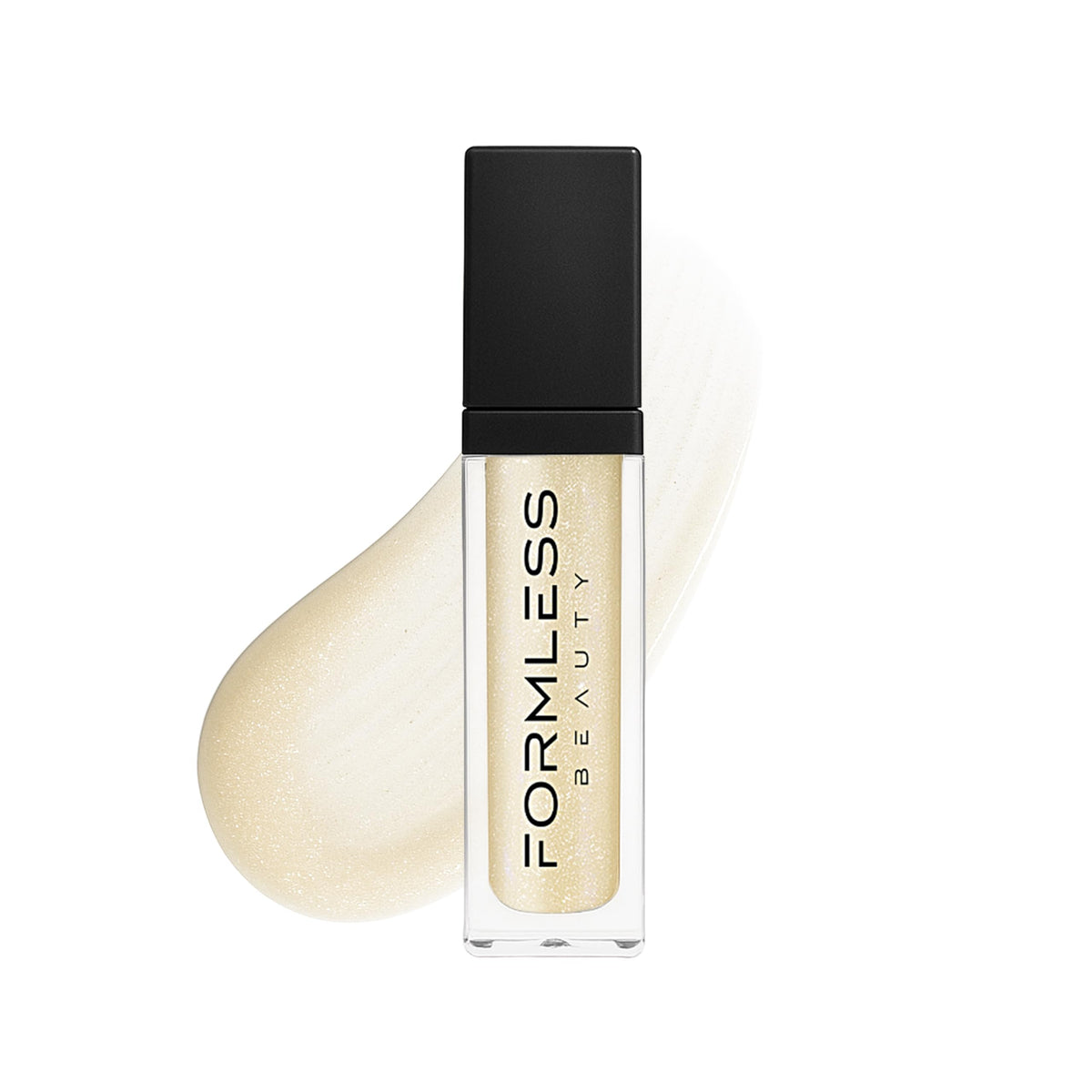Formless Beauty Bliss – brillant lèvres transparent avec or pailleté, effet discret et lumineux.