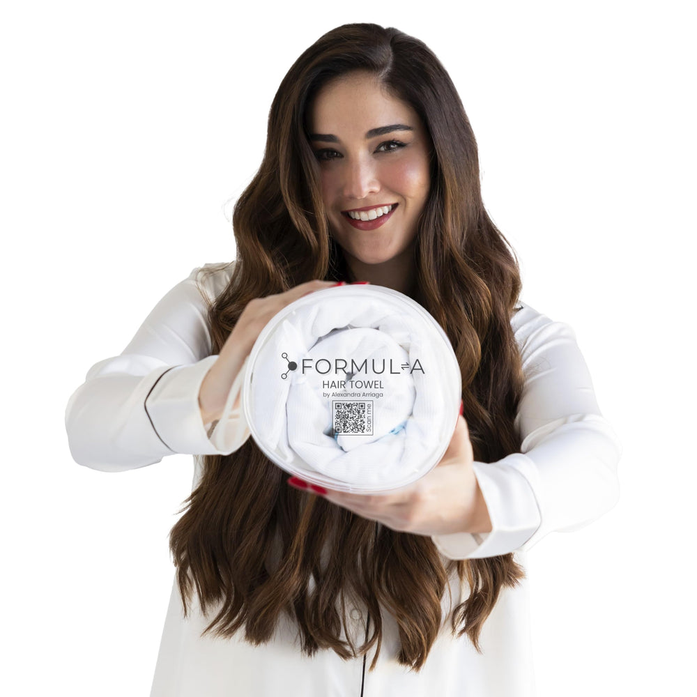 FORMUL-A serviette-microfibre-cheveux-sechage-rapide: absorption élevée pour un séchage rapide.